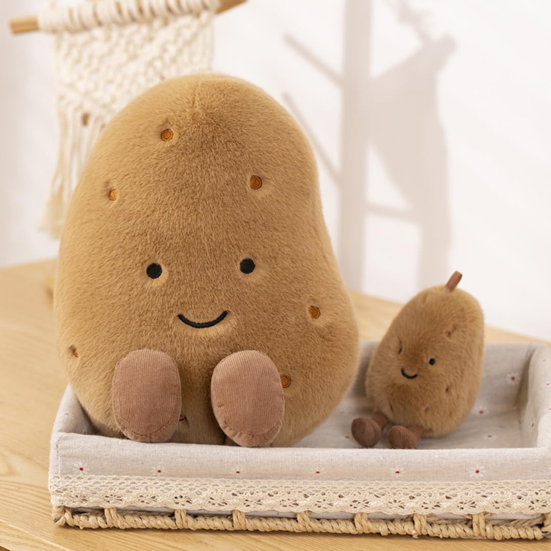 POPOTATO Large Potato Stuffed Animal - 10.23'' Kawaii Potato Plush - Plushy and Squishy Food Pillow Toy - Cute Plushie Toys Gift for Boys and Girls