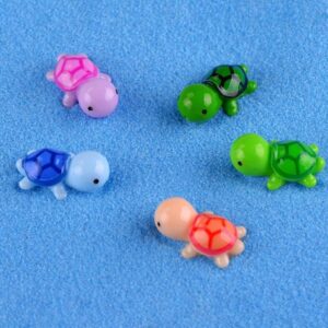 BWESOO 5Pcs Multi Color Mini Pocket Hug Turtle,Thank You Note Cards Greeting Card Mini Sea Turtle Figure Pocket Hug Gift for Friends and Family Cards and Card Stock