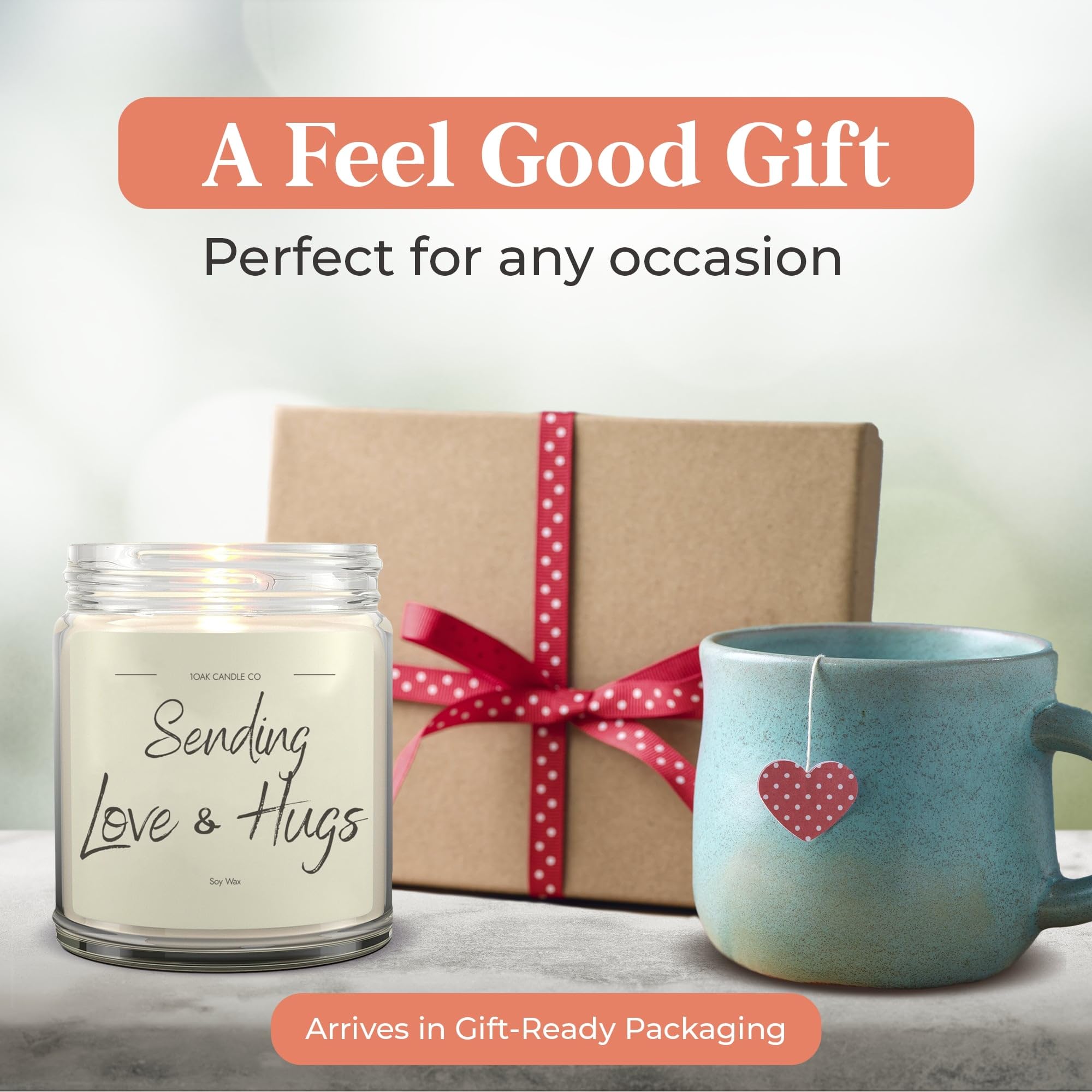 1OAK Vanilla Soy Candles - Big Hug Candle - Grief Gifts for Women - Thinking of You Gifts for Women - Sympathy Gift - Condolence Gift - Sympathy Candle - Cheer Up Gifts - Sending You a Hug Candle