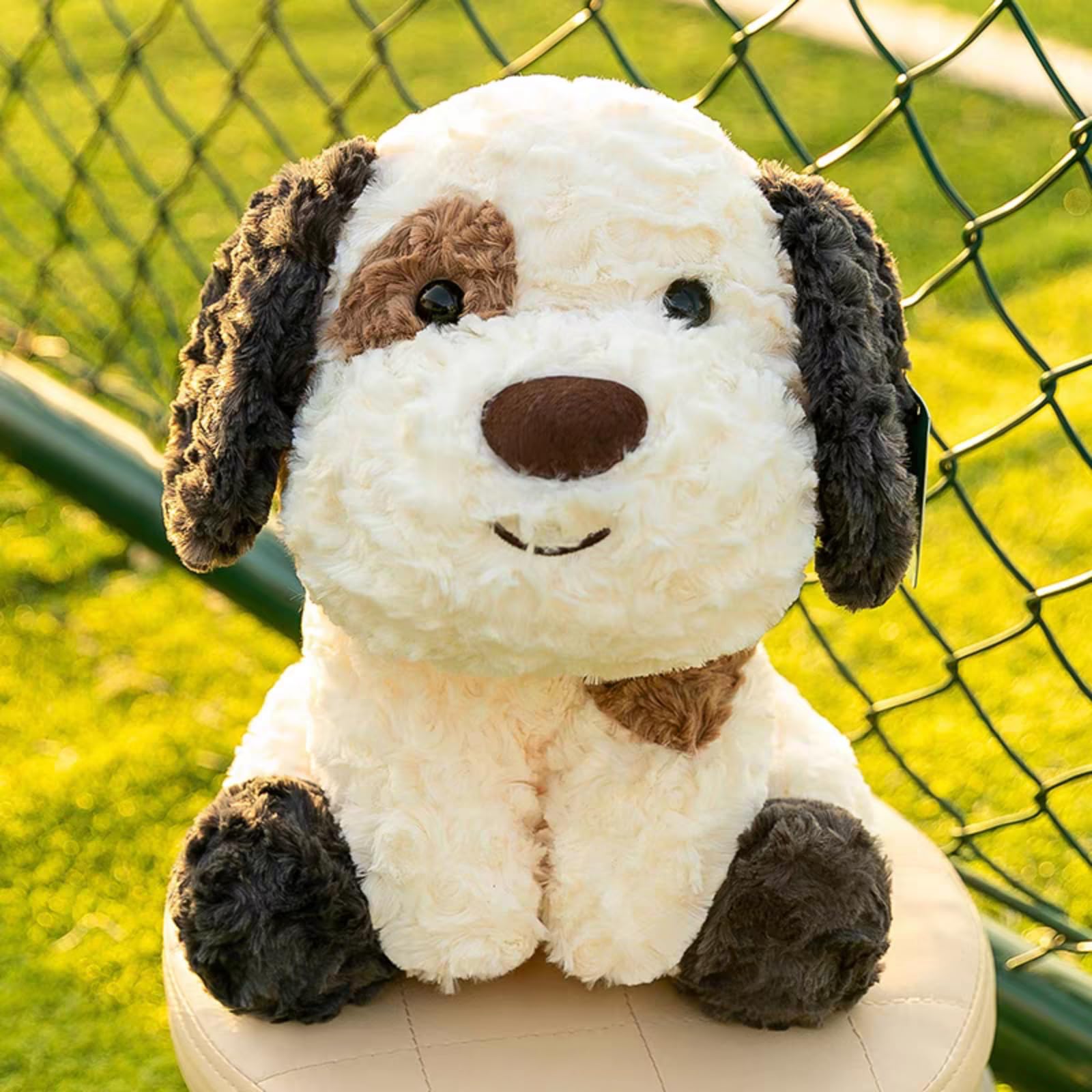 Ryttir 11.8 Inch Fuzzy Large Dog Stuffed Animal, Adventure Stuffed Dog Toy, Brave Boy's and Girl's Room Dog Plush Decor, Funny Dog Pillow Gifts for Kids and Women