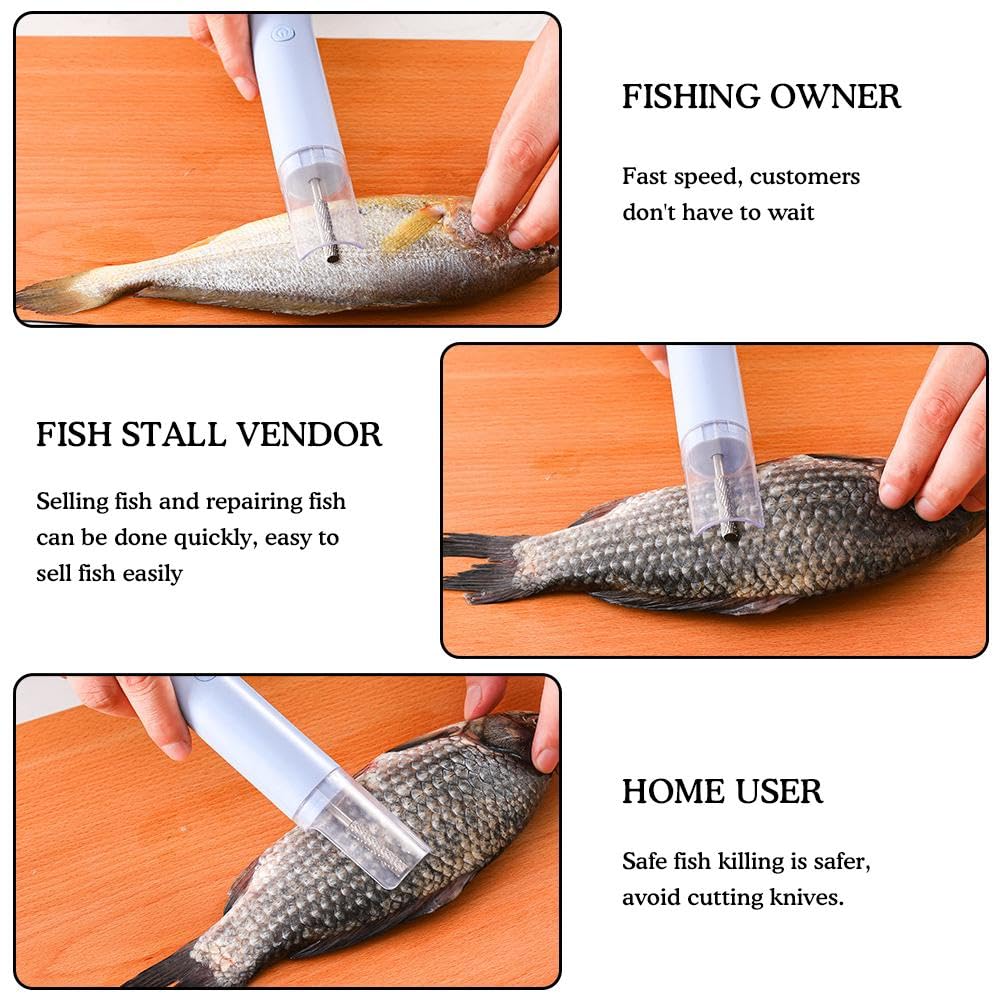 GHRYTY Electric Fish Descaler,Portable Electric Fish Scaler Remover,Powerful Electric Fish Scaler,Fish Scaler Descaler Tool,Waterproof Fishing Scale Fish Skin Cleaner Brush