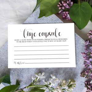 50 Baby Time Capsule Cards for 1st Birthday, time capsule box or Baby Shower Game Activity, Anniversary Cards for Baby Shower Party Supplies.4 x 6 Inch