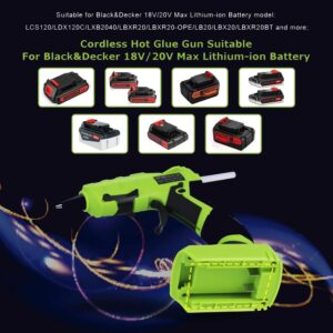 50W Cordless Hot Glue Gun for Black&decker 20V Max Li-ion Battery,3-5 minutes Fast Preheating with 30pcs Glue Sticks DIY Repair Tool(Battery Not Included)