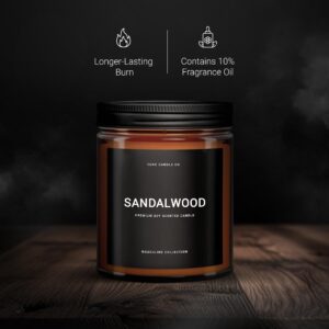 1OAK Scented Candles for Men - Sandalwood Candles - Mens Candles for Home - Masculine Candle - Soy Wax Scented Candles - Long Burning Candles Premium - Soy Wax