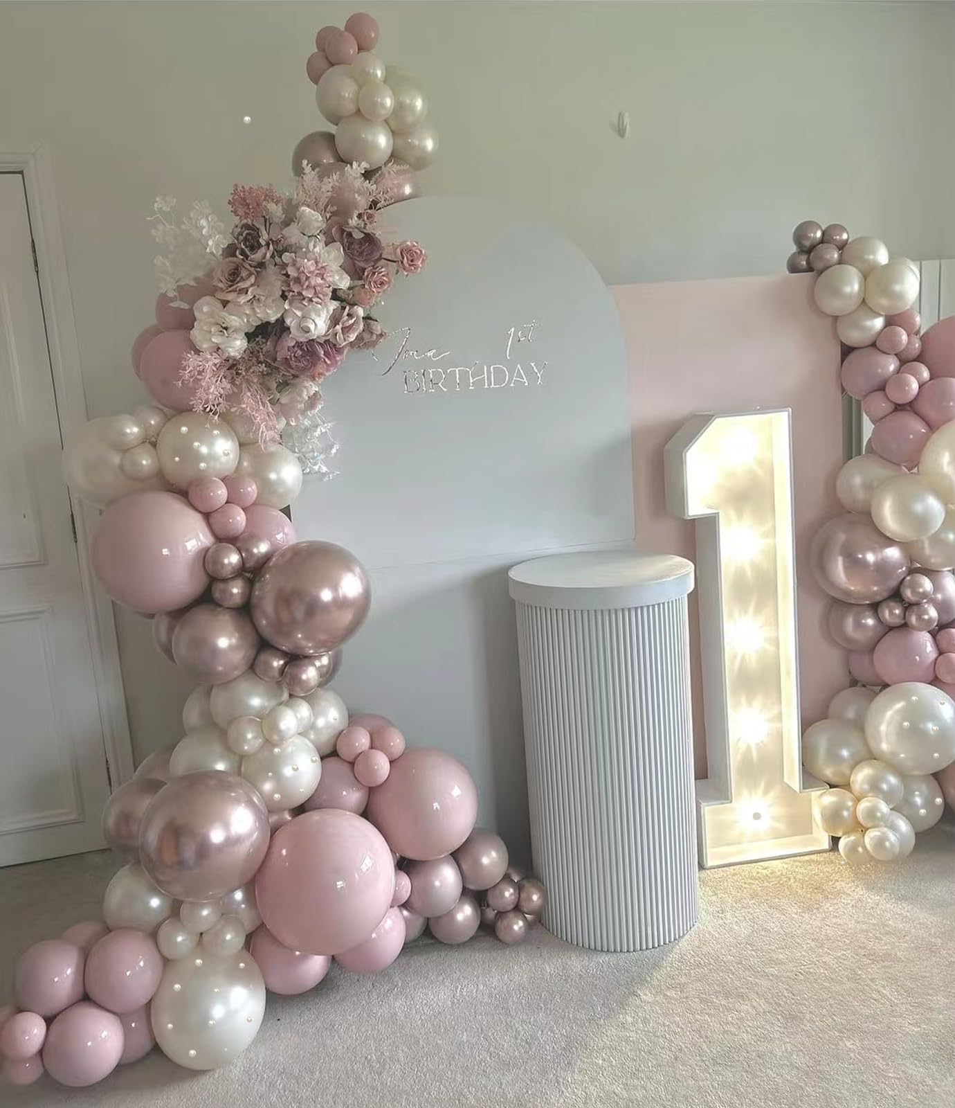 Pearl Balloon Arch Pearl White Sand Double Stuffed Balloons Arch With Pearl Stickers 5/10/12/18 Inch Bridal Shower Balloon Arch Pearl Ivory Balloon Garland For Wedding Birthday Baby Shower Decorations