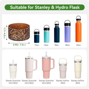 Snowfall Glitter Silicone Boot for Stanley Cup 20-40oz, Protective Cover Boots for Hydro Flask Water Bottle 12-24oz (Shining Gold)