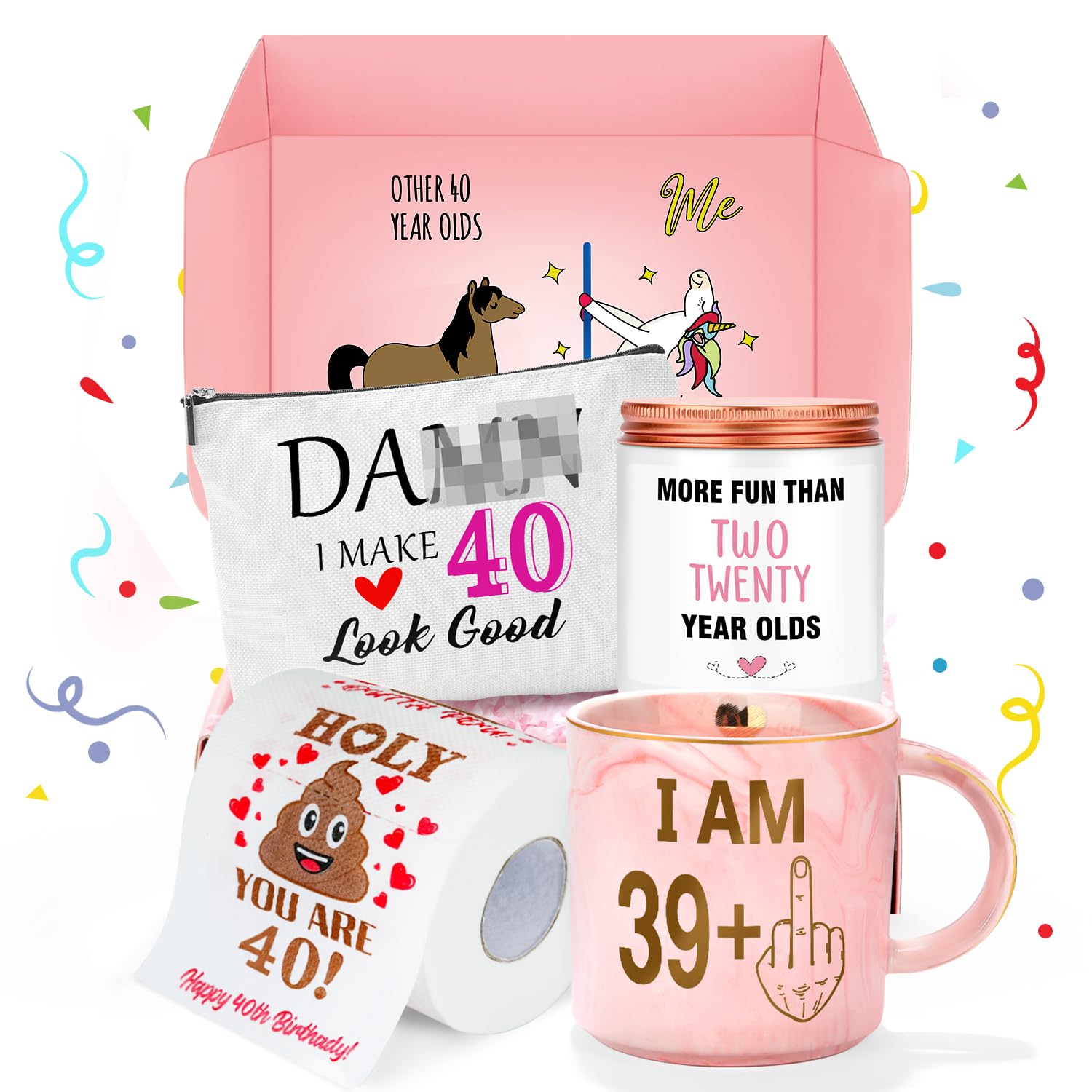 40th Birthday Gifts Women Funny 40 Year Old Birthday Gifts for Women 40th Birthday Gift Ideas Cool Gifts for 40 Year Old Woman Unique 40th Birthday Gifts Happy 40th Birthday Decorations Woman