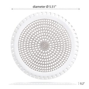 Ultra ShowerRing, The Ultimate Shower Drain Protector/Hair Catcher/Strainer/Snare/Cover (White)