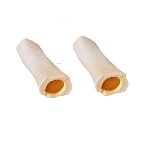 MPP Stuffed Cheese 6 Inch Shin Dog Bones Refillable Dental Chew Delicious and Nutritious (2 Bones)