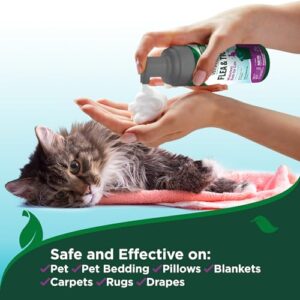 Vet’s Best Flea & Tick Waterless Bath for Cats – Cat Waterless Bath – Cotton Spice Scent – Natural Flea and Tick Prevention – Kills Fleas & Ticks on Contact – 5oz