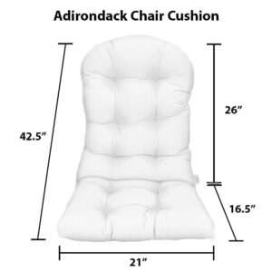 RSH DECOR: Tufted Adirondack Chair Cushion | 42.5” x 21” | All-Weather Spun Fabric | Water and Fade-Resistant | Outdoor Cushion for Patio Furniture | Swaying Palms Aloe