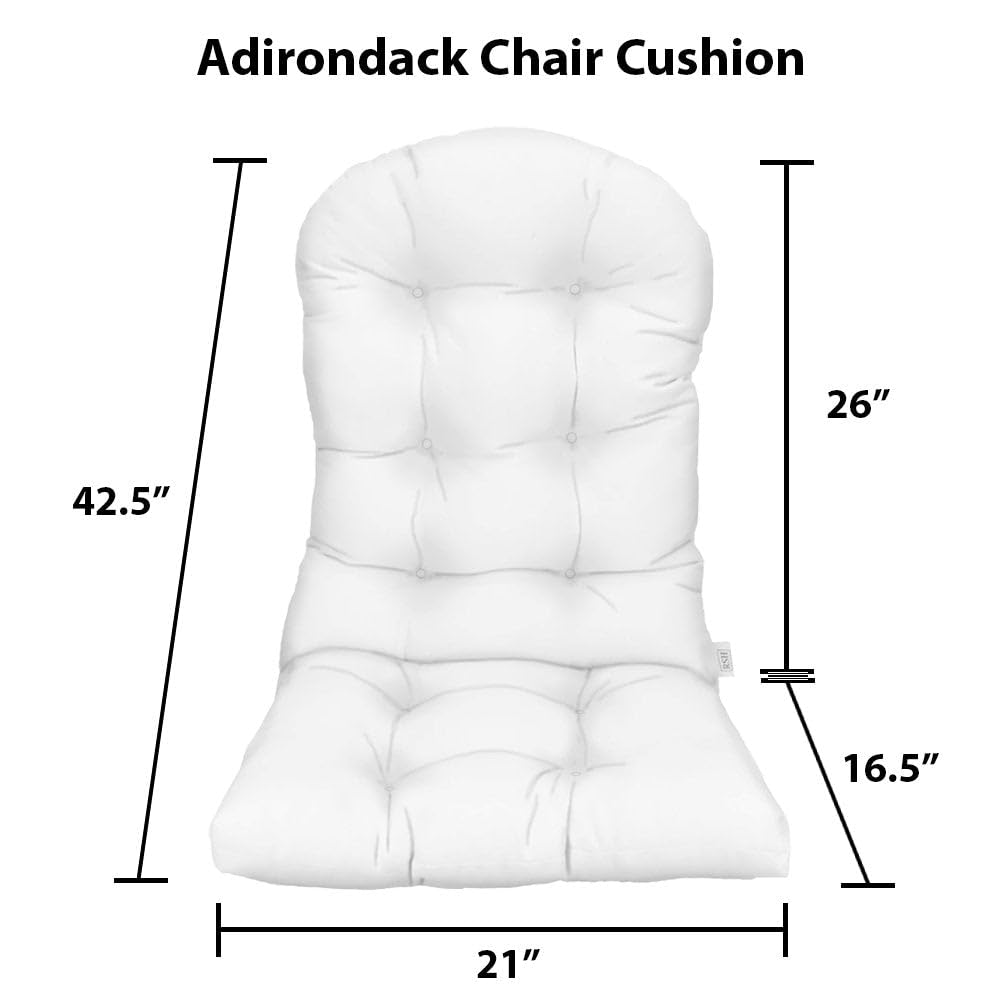 RSH DECOR: Tufted Adirondack Chair Cushion | 42.5” x 21” | All-Weather Spun Fabric | Water and Fade-Resistant | Outdoor Cushion for Patio Furniture | Swaying Palms Aloe