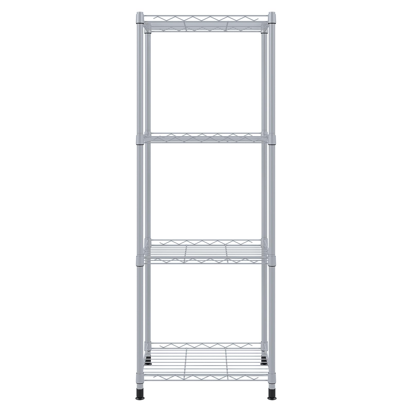 ZHAZHADI 4 Tier Fixed Layer Spacing Storage Shelf Metal Storage Rack Wire Shelving Unit Storage Shelves Metal 528Lbs Capacity 17" L x 13" W x 47" H for Pantry Closet Kitchen Laundry Grey