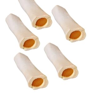 MPP Stuffed Cheese 6 Inch Shin Dog Bones Refillable Dental Chew Delicious and Nutritious (2 Bones)