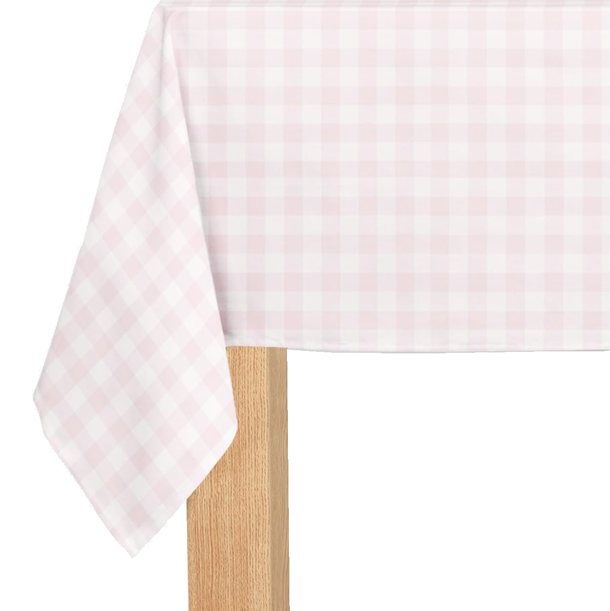 Coterie Light Pink Gingham Paper Tablecloth | Rectangle Tablecloth/Table Cover for Thanksgiving, Bridal and Baby Shower, Tea Party, Garden Party, Birthday Party | 8.5' by 4.5' Table Cloth Rectangle