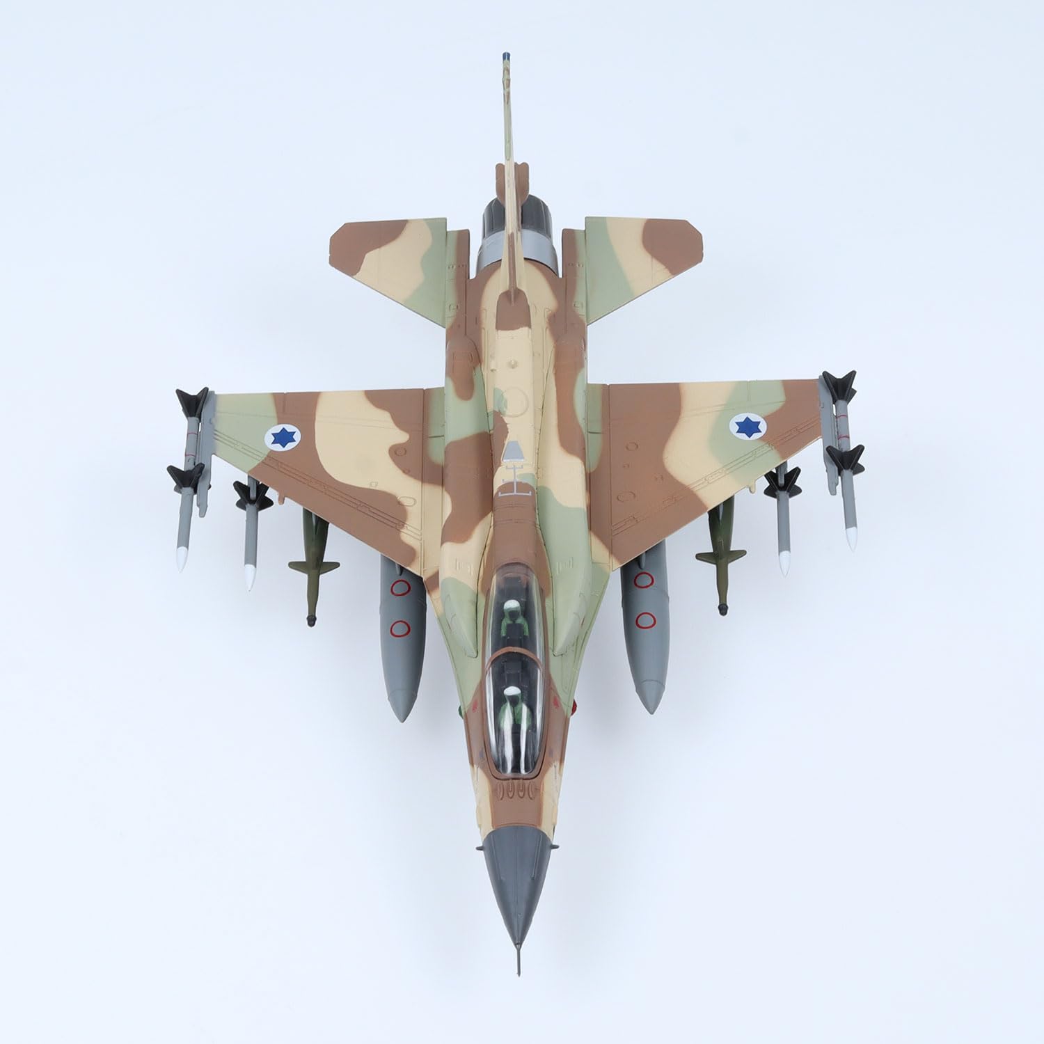 vdakyurm F-16I Storm Israeli Air Force Attack Falcon Fighter Model Planes 1:72 Scale Diecast Military Airplane Models for Collection and Gift