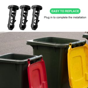 6pcs Wheelie Bin Lid Hinge Pins, Plastic Wheelie Bin Lock Bin Lid Hinge Pins Dustbin Lid Fixings Wheelie Bin Hinge Fits Most Standard Size Wheelie Bins(Black)