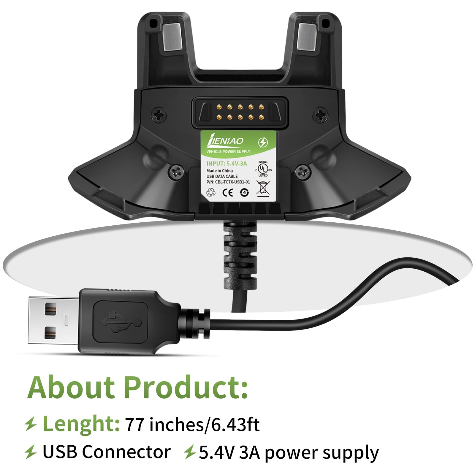 for Zebra TC77 Charging Cable Scanner Charger TC77 USB Charger TC70 Charger TC72 TC75 TC55 TC75EK TC700K TC77HL TC720L TC70x TC75x TC77 Charger TC77 Charger Cable TC77 USB Charging Cable