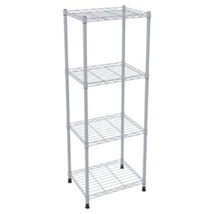 zhazhadi 4 tier fixed layer spacing storage shelf metal storage rack wire shelving unit storage shelves metal 528lbs capacity 17" l x 13" w x 47" h for pantry closet kitchen laundry grey