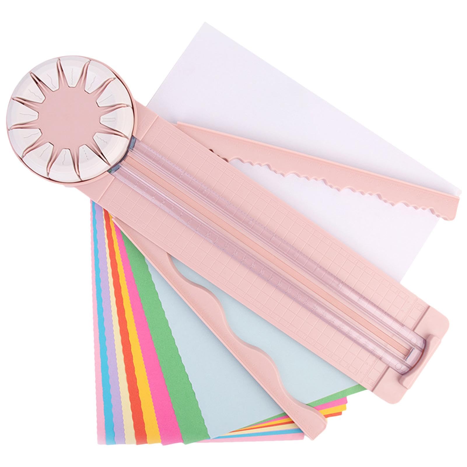 Edge Cutter Paper Crafts, 12 in 1 Paper Crafting Edge Trimmer, Multifunctional Scrapbooking Edge Cutter, Precision Paper Edger with Measurements, Decorative Paper Cutting Tool for Photos Cards