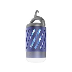 nebo mini bug zapper & lantern with dual band uv light zaps insects by the powerful 700-volt electrical grid, easily fits in backpack for hiking, camping, hunting and fishing