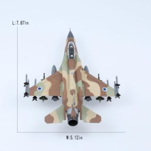 vdakyurm F-16I Storm Israeli Air Force Attack Falcon Fighter Model Planes 1:72 Scale Diecast Military Airplane Models for Collection and Gift