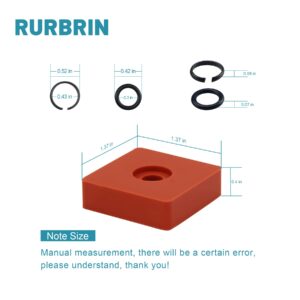 RURBRIN 20 Sets 1/2" Impact Wrench Retaining Rings with O-Ring, Compatible with Electric/Pneumatic Wrench, Including Retainer Ring Anvil Install Tool