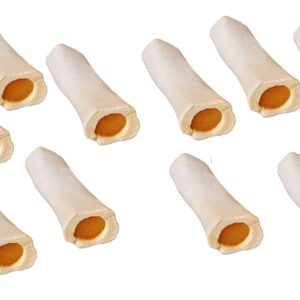 MPP Stuffed Cheese 6 Inch Shin Dog Bones Refillable Dental Chew Delicious and Nutritious (2 Bones)