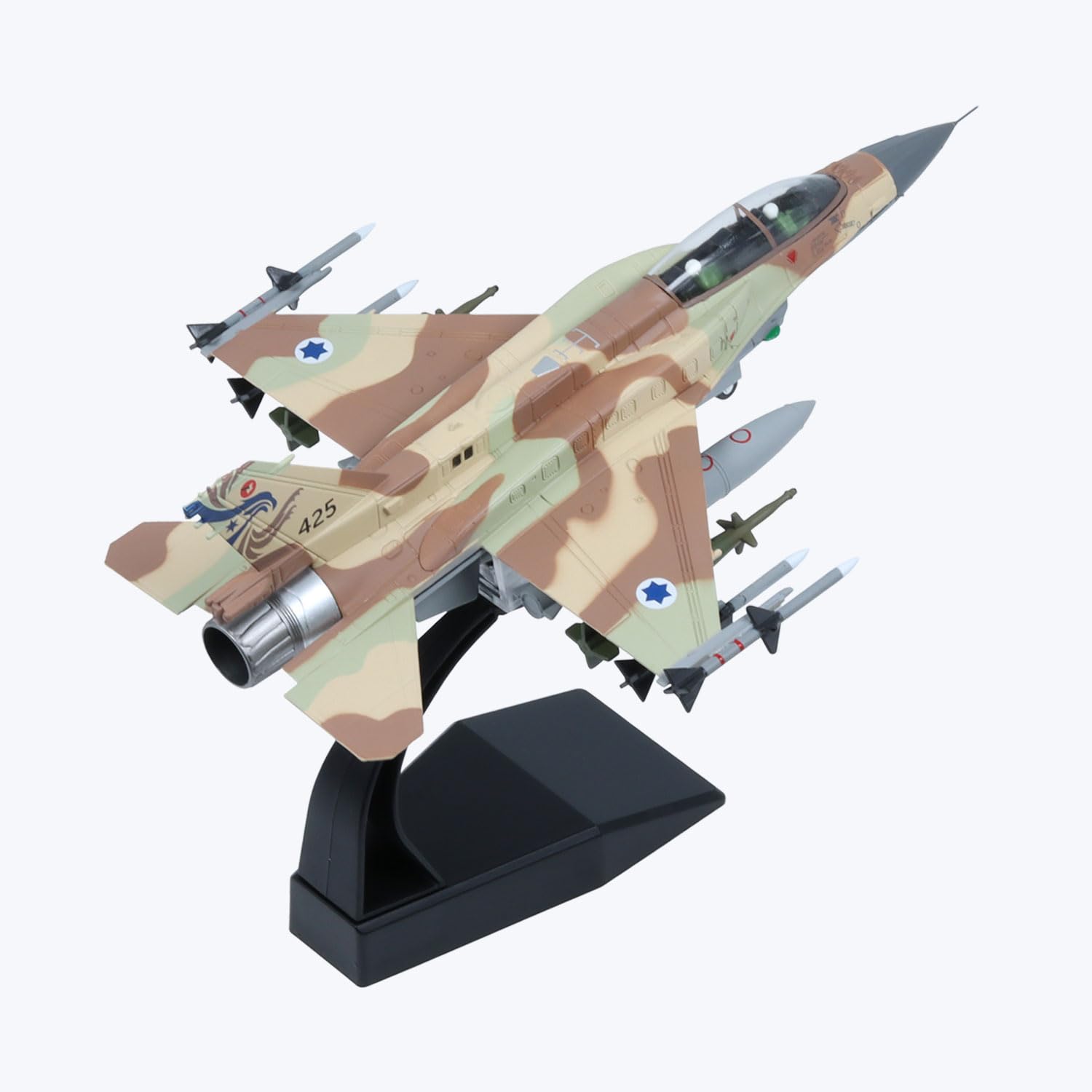 vdakyurm F-16I Storm Israeli Air Force Attack Falcon Fighter Model Planes 1:72 Scale Diecast Military Airplane Models for Collection and Gift