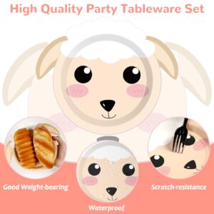 50 Count Farm Animals Party Paper Plates Farm Animal Shaped Disposable Plates Farm Birthday Plates Cake Animal Theme Party Plates for Birthday Baby Shower Farm House Fun Barnyard Animals Party Favors