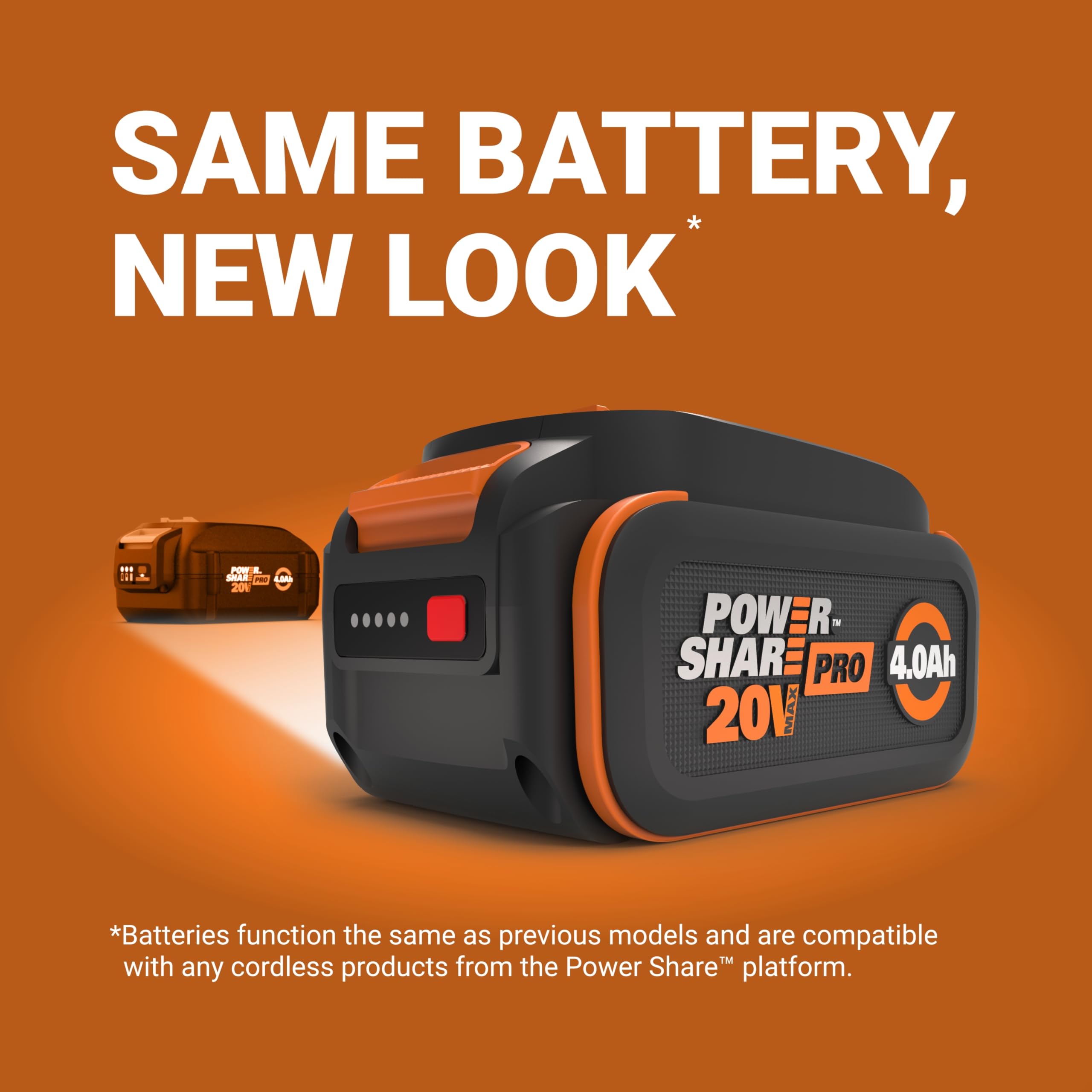 WORX 20V Power Share PRO 4.0Ah Battery