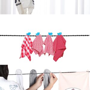 JianLing 2PCS Travel Portable Extendable Clothesline 1.5m with Hooks and Suction Cups Rubber Elastic Clothesline Camping Clothesline Outdoor Indoor Use Cruise Essential Hanging Clothes Socks Towels