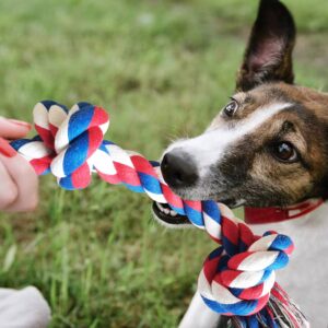 TUAHOO Dog Toys for Aggressive Chewers, Tough Rope Chew Toys for Medium Large Breed, 3 Feet 5 Knots Indestructible Rope Tug of War Dog Toy for Boredom, Teeth Cleaning