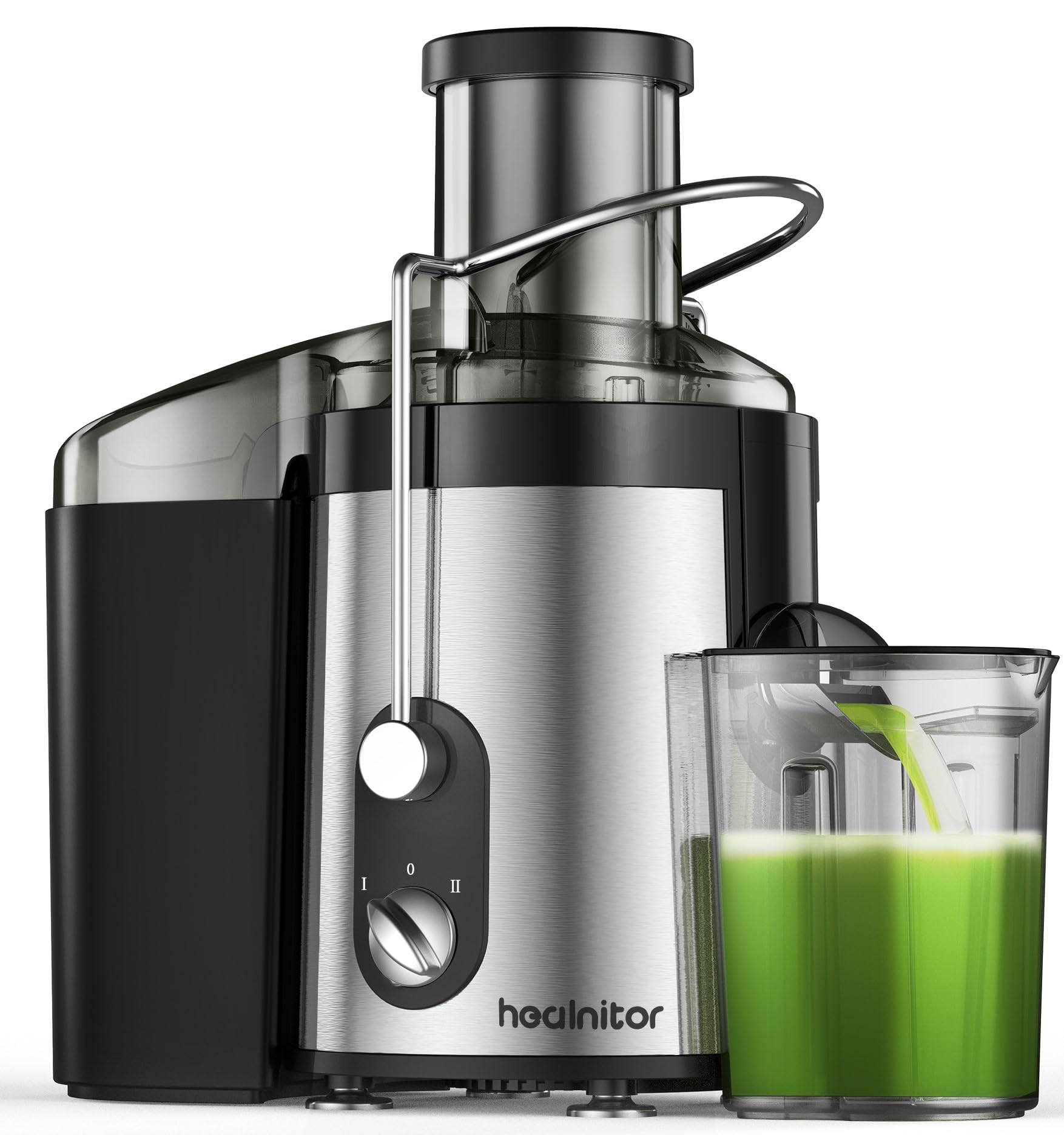 Healnitor 800W Centrifugal Juicer Machines Vegetable and Fruit with 3” Wide Chute, Juice Extractor with 2 Speeds, Easy to Clean, Anti-Drip, BPA Free