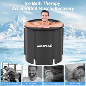 Portable Ice Bath Tub for Athletes Adults, Large 99 Gallons Ice Plunge Tub with Cover, Ice Pod Cold Bath Plunge Tub for Cold Water Therapy and Recovery, Thicken Cold Tub Ice Baths at Home & Outdoor