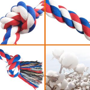 TUAHOO Dog Toys for Aggressive Chewers, Tough Rope Chew Toys for Medium Large Breed, 3 Feet 5 Knots Indestructible Rope Tug of War Dog Toy for Boredom, Teeth Cleaning