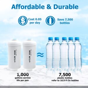 Larayci Fluoride Water Filter, Replacement for Berkey® PF-2® Elements, Berkey® Gravity Filtration System, including Big, Travel, Royal, Imperial and Crown Series, Natural filter material, Pack of 2