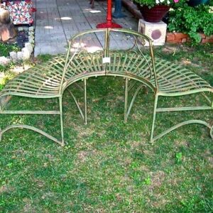 Generic Half Round Tree Bench 30.5"" High- Iron - Antique Green Finish, Large