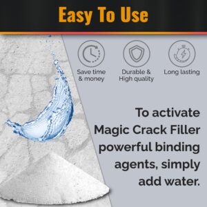 Magic Crack Filler 2LB Concrete Slab Gray, for Filling in Concrete Cracks on Driveways, Walkways and Patios. Installs Easily Dry Granular No Mess and DIY (Gray, 1)