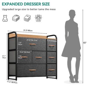 YITAHOME Dresser Drawers, Organizer Unit for Bedroom, Fabric Dresser Storage Tower, Organizer Unit for Bedroom, Living Room, Hallway, Closets