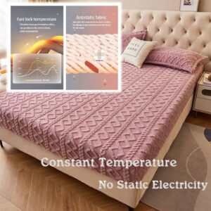 Lyvara Magic Mattress Cover, 2 in 1 Lyvara Luxury Mattress Covers Ftted Sheet for Twin Full Queen King California King Size Bed (Pink+2 Pillowcases, Queen 59.1" × 78.8")