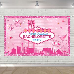 Avezano Las Vegas Bachelorette Backdrop Welcome Tofabulous Las Vegas Bachelorette Party Decorations Banner Pink Casino Casino Theme Prom Bachelorette Banner Supplies Props 70.8 x 43.3 Inch