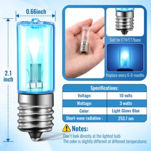 Qualirey 4 Pack UV-C Replacement Bulbs 3W UV Light Bulbs Compatible with GG1000, GG1100W, GG1100B, GG1000CA, LB-1000, GGH200, 661000CA 10V UVC Lamp