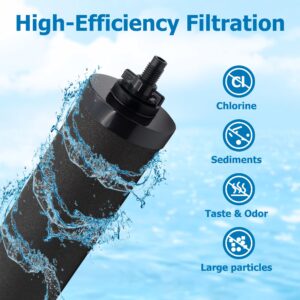 Larayci Water Filter Replacement for Berkey® BB9-2 Black Activated Carbon Filters, Compatible with Berkey® Gravity Water Filter System, Pack of 4