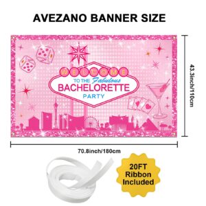 Avezano Las Vegas Bachelorette Backdrop Welcome Tofabulous Las Vegas Bachelorette Party Decorations Banner Pink Casino Casino Theme Prom Bachelorette Banner Supplies Props 70.8 x 43.3 Inch