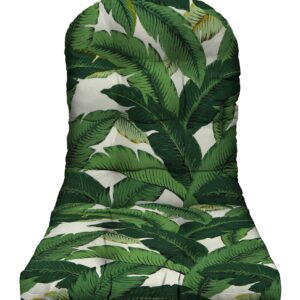 RSH DECOR: Tufted Adirondack Chair Cushion | 42.5” x 21” | All-Weather Spun Fabric | Water and Fade-Resistant | Outdoor Cushion for Patio Furniture | Swaying Palms Aloe