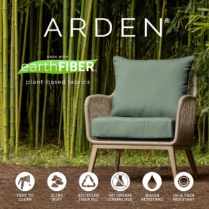 Arden Selections earthFIBER Outdoor Rocking Chair Cushion, 2 Pack, 20 x 18, Rain-Proof, Fade Resistant, Tufted Plush Cushion for Rocking and Wicker Chairs 20 x 18, Sandbar Taupe Texture