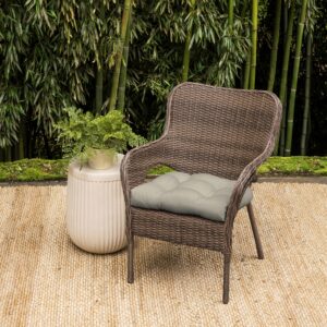 Arden Selections earthFIBER Outdoor Rocking Chair Cushion, 2 Pack, 20 x 18, Rain-Proof, Fade Resistant, Tufted Plush Cushion for Rocking and Wicker Chairs 20 x 18, Sandbar Taupe Texture