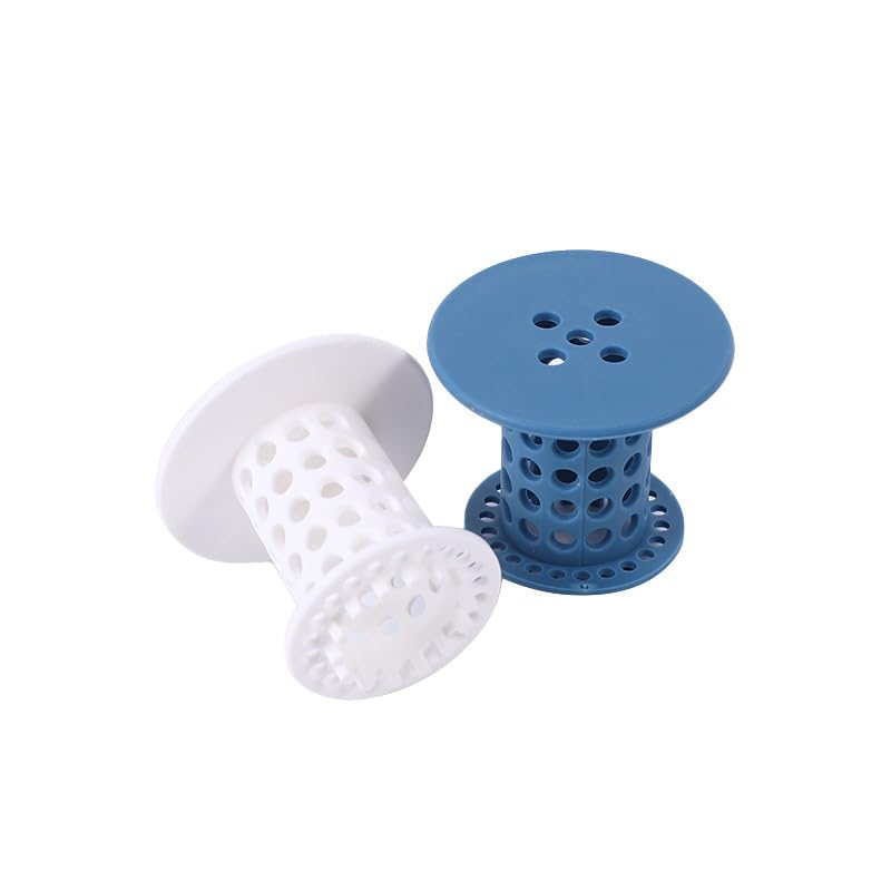 2Pcs White TPR Drain Protector Bathtub Drain Hair Catcher for Bathroom Drains Shower Stall Drain Protector Hair Catcher Bathroom Sink and Bathtub Accessories,Bathroom Fixtures