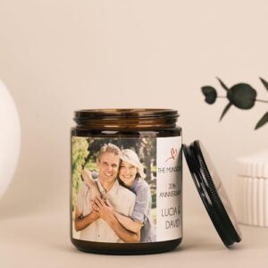 Personalized Scented Soy Candles with Your Own Picture | 4oz/9oz Personalized Candles with Name, Long Lasting Customized Gifts with Custom Candle Jar | Different Scent Options